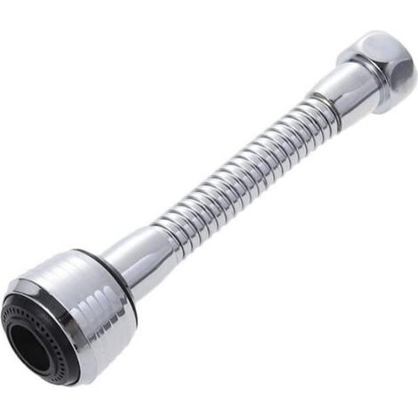 Douchette pour lavabo avec tube d'aspiration, aérateur flexible, robinet chromé noir, sortie pour robinets, robinet de cuisine (FMY) (1/5)