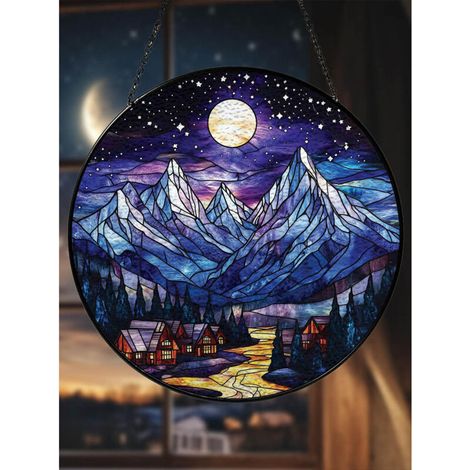 Attrape-soleil en acrylique Cour Nocturne, décoration d'étagère de livres 15cm (1/5)