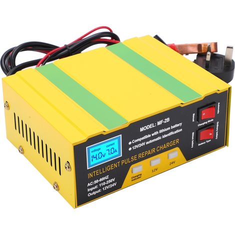 Chargeur de batterie MF-2B 180W, 12V/24V pour moto et voiture, intelligent, plomb-acide, mode réparation, AC250V, prise UK (1/5)