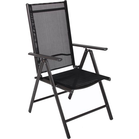 4 chaises de jardin Chaise pliante haute arrière 105x56x65 - VCM (1/5)