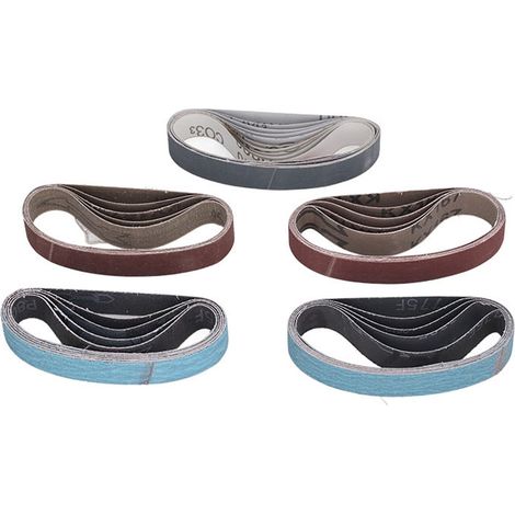 Lot de 30 bandes abrasives pour affûtage couteaux, grains 80/120/240/400/800/1000, 1/2 x 12 pouces (1/5)