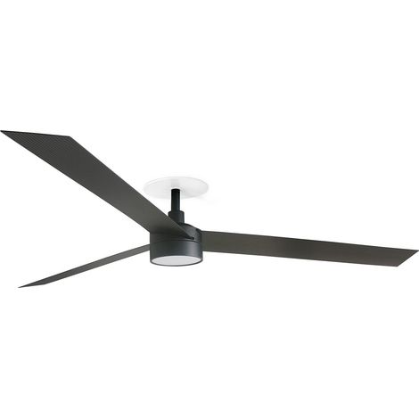 Faro Cruiser Ventilateur de plafond encastré Cruiser 160 cm à LED, noir mat, CCT