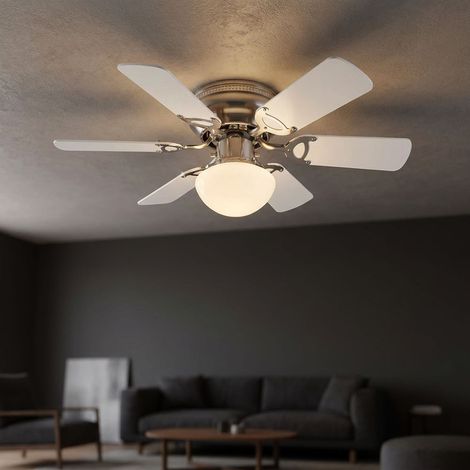 LED Decken Lampe Küchen Büro Ventilator Raum Kühler Leuchte Zugschalter Rechts- Linkslauf