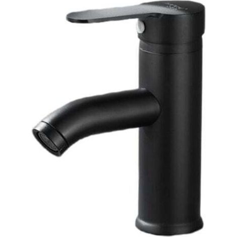Robinet lave-mains noir mat - Mitigeur eau chaude / eau froide - Noir (1/4)