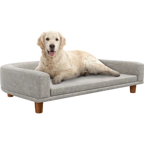 Canapé pour chien, coussin lavable, matériau durable, GRIS, 98X67X25Cm (1/2)