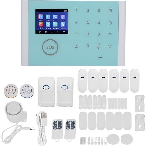 Système de sécurité domestique intelligent de type Wi-Fi/GSM/GPRS avec alarme antivol et kit sans fil à monter soi-même pour maison, bureau ou appartement. Kit d'alarme antivol sans fil à monter soi-m (1/5)