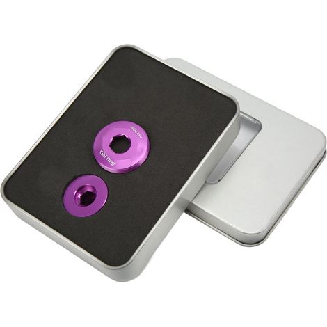 Vis de fixation de manivelle de vélo M18 M30 en alliage pour VTT et vélo de route - Violet (1/5)