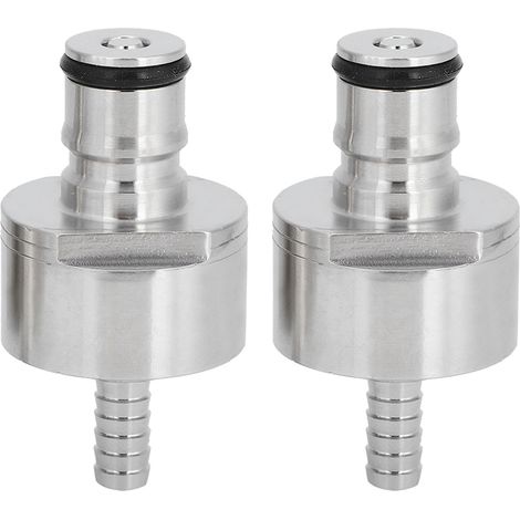 2 Pièces Bouchon de Carbonatation Acier Inoxydable avec Embout 5/16 pouces pour Bouteilles PET Boissons Gazeuses