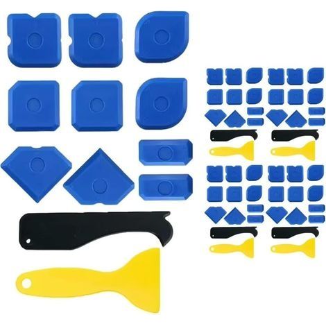 Kit de 5 Outils de Finition de Mastic en Silicone pour Salles de, Cuisines, Élimination Du Coulis, Lissage, Mastic, Outils D'Élimination Du Calfeutrage (1/4)