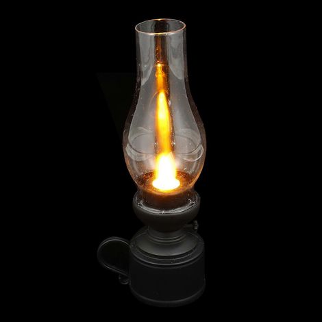 Lampe à pétrole LED vintage pour décoration lampe rétro noire (1/5)