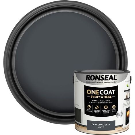 Ronseal One Coat Everywhere Interior Paint Charcoal Grey Matt 2.5L