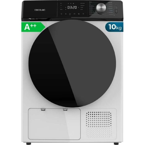 Cecotec Secadora de Ropa Bomba de Calor 10 kg Bolero Dresscode Dry 10355. Clase Equivalente A++, 14 programas, 4 Niveles