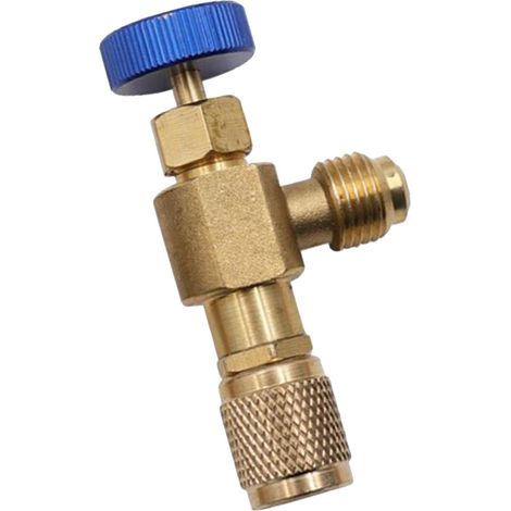 Raccord de sécurité pour valve de recharge climatisation, adaptateur de débit R410a, vanne basse pression R22, chargeur de fluide frigorigène, accessoire manomètre, côté bas, 1 pièce. (1/5)