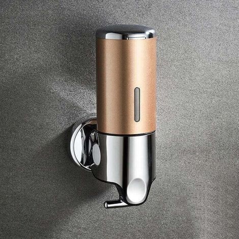 Distributeur de savon mural 450 ml – ABS et silicone – Montage facile pour cuisine et salle de bains – Compatible gel douche et savon liquide (1/5)