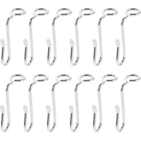 Lot de 36 Crochets Connexion Métalliques pour Cintres Mini Multifonctions Argentés Organisateur Gain Place Penderie Rangement Vertical Vêtements Paquet - (1/5)
