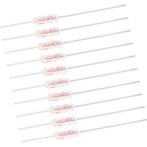 10 fusibles thermiques à boîtier métallique, coupure 250 V CA 10 A, fusible thermique TF 72-250 °C 72 °C (1/5)