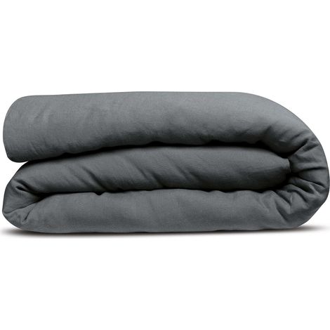 VIVARAISE - Housse de couette Vivaraise Kala en chanvre - Noir - 240 x 220 cm (1/3)