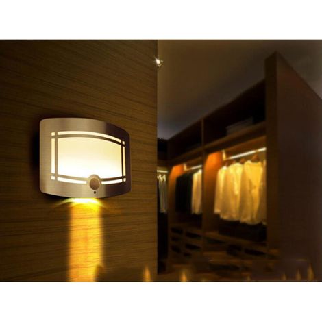 Lampada da parete a LED wireless, rilevamento di movimento e luce, a batteria, per corridoio, scale, ingresso, seminterrato (1/4)