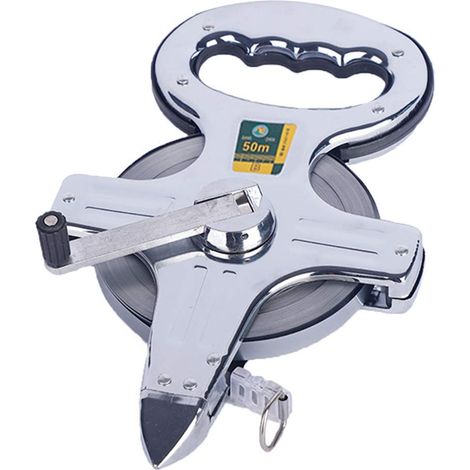 Mètre Ruban en Acier avec tête Conique et poignée Portable 50 m/100 m, (50M) EU