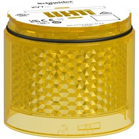 Élément lumineux LED clignotant jaune 24V AC/DC IP66 - XVB7C58