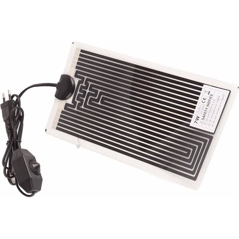Tapis chauffant pour reptiles, répartition équilibrée de la température, imperméable, pour animaux de compagnie, usage domestique, 220 V, 7 W, prise européenne (1/5)