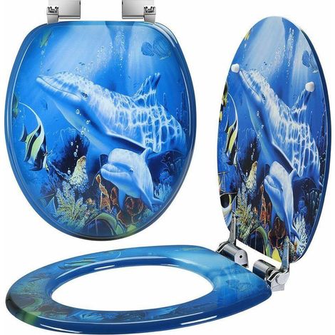 Trade Shop - COPRIWATER UNIVERSALE MIT STRUKTUR DES OCEANO COPRI TAVOLETTA WC BATHROOM - -3,5 - (1/5)