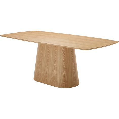 Table à manger 8 personnes placage frêne - Naturel clair - NIRASAKI (1/5)