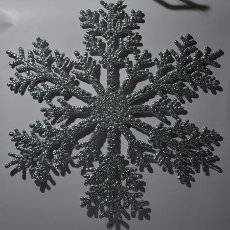 Stella in argento Decorazioni natalizie addobbi palline per albero di natale GR (1/5)