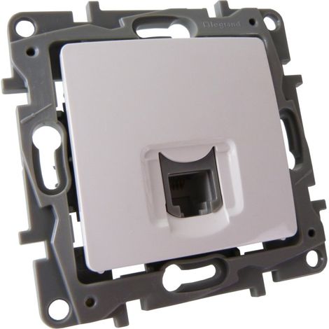 Prise téléphonique simple RJ11 pour installation de télécommunications (1/2)