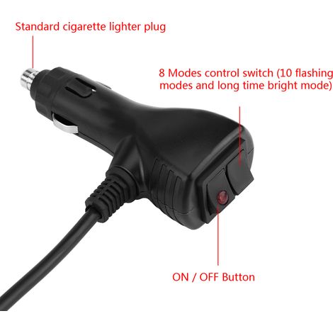 Notfallwarnleuchte mit 8 LEDs, 40 W, 12–24 V, gelbes Blinklicht für das Autodach, magnetische Befestigung, Verkehrssicherheitssignalleuchte (1/5)