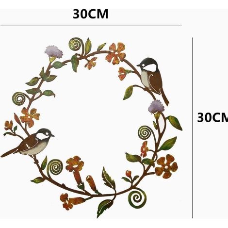 Couronne décorative en métal pour porte (1 pièce), décoration murale moderne utilisable toute l'année (1/2)