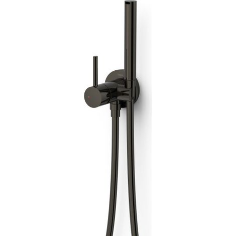 Mitigeur encastré avec douchette pour WC et bidet eau chaude et eau froide Noir Métallisé - TRES 134123KM (1/2)
