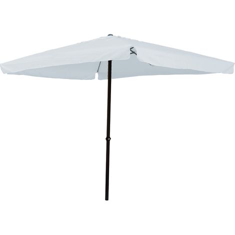 Ombrellone Quadrato da Giardino 3x3 m Palo Ø48 mm Struttura in Acciaio Esterno Bianco