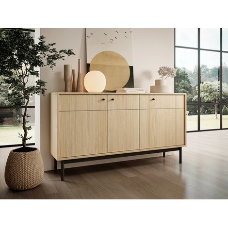 AX LIVING Kommode für Kleidung Cypressa K154 154 cm Breite Eiche Linea
