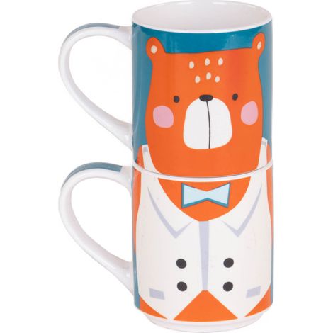 Coffret cadeau : 2 tasses en porcelaine pour enfant, 2 x 265 ml (1/4)
