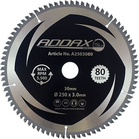 TIMCO -5° Circular Saw Blade - 250 x 30 x 80T
