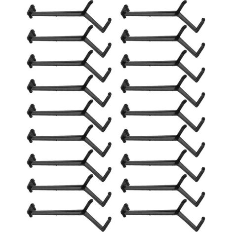 20 piezas de separadores de ramas ajustables de plástico negro para árboles frutales, clips de jardinería para soporte y entrenamiento de ramas. (1/5)
