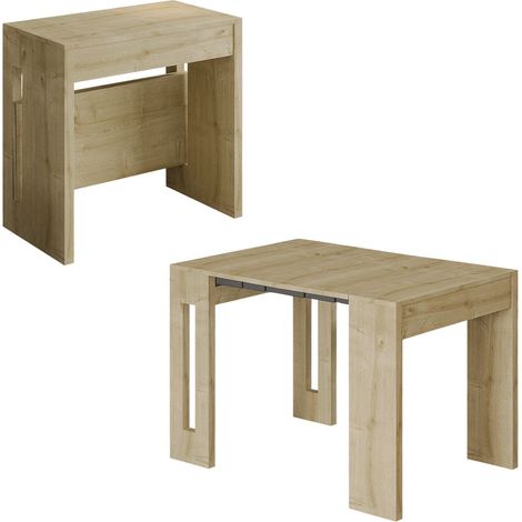 Tavolo da pranzo allungabile in legno "Nivo" - 80 x 44 x 76 cm - Beige