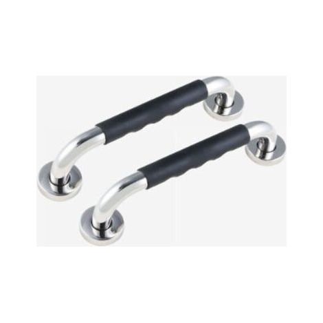 Barre d'Appui WC, 30cm Lot de 2 Antidérapante Barre d'Appui de Salle de Bain, Barres Douche Baignoire Main Courante Inoxydable Maintien Poignée Douche Âgées/Handicapées/Enfants/Enceinte