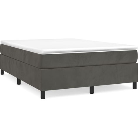 Maison Exclusive - Boxspringbettgestell Dunkelgrau 140x190 cm Sam
