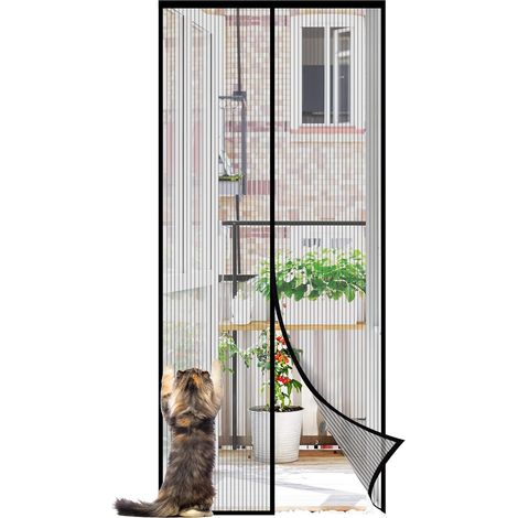 Sekey 200x220cm Ligne de Pêche Porte Moustiquaire Magnétique, Rideau magnétique anti-insectes, Ouverture et Fermeure Silencieuses, Facile à Apposer et à Assembler, Non Besoin de Perçage (1/5)