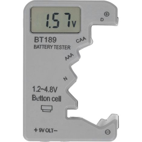 Digitaler Batterietester mit Echtzeit-LCD-Anzeige, universelles graues ABS-Gehäuse zur Erkennung