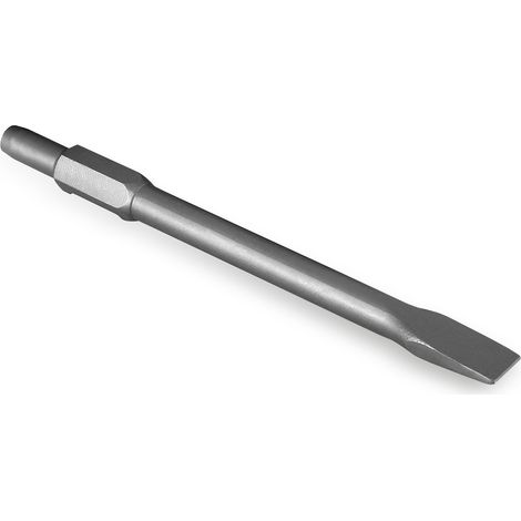 Cincel de reemplazo cincel plano (390mm de longitud, adecuado para martillo de demolición con hexágono interior de 30mm SDS) (1/2)