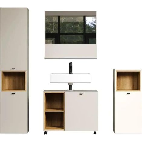 trend-team Komplett Badezimmer Set Farbe Kaschmir