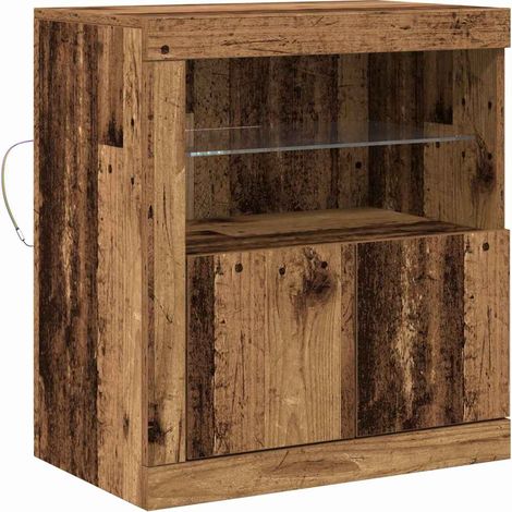 Maison Exclusive - Madia LED Marrone 60,5 x 37 x 67 cm Legno multistrato