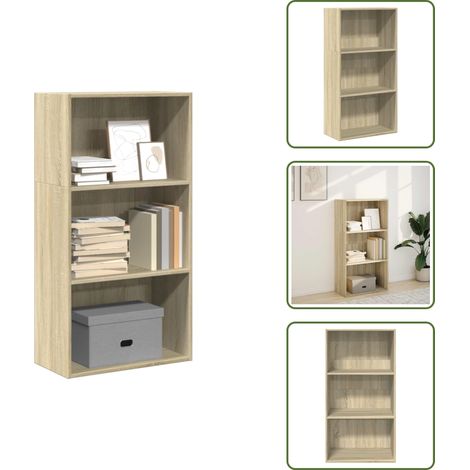 Bücherregal Sonoma-Eiche 60x30x114 cm Holzwerkstoff - Bücherregal - Bücherregale - Bücherständer - Bücherschrank