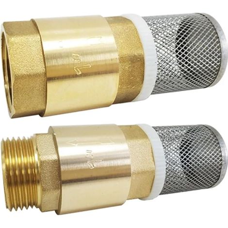 Clapet anti-retour en laiton à filetage mâle femelle 1/2" 3/4" 1" (1/4)
