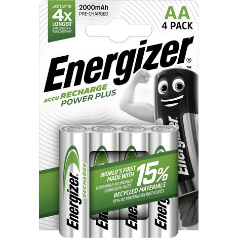 Wiederaufladbarer Akku energizer power plus hr6 2000mah aa pack 4 (1/5)