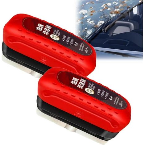 Nettoyant vitres auto, brosse anti-film gras, dégraisseur pare-brise, kit 2 pièces pour éliminer voile huileux sur verre, nettoyage intérieur/extérieur. (1/5)