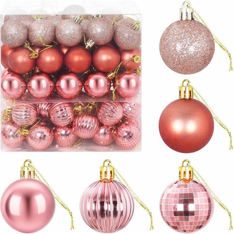 vidaXL Set di Palline di Natale 100 pz Rosa e rosé 4 cm Polistirolo (1/5)